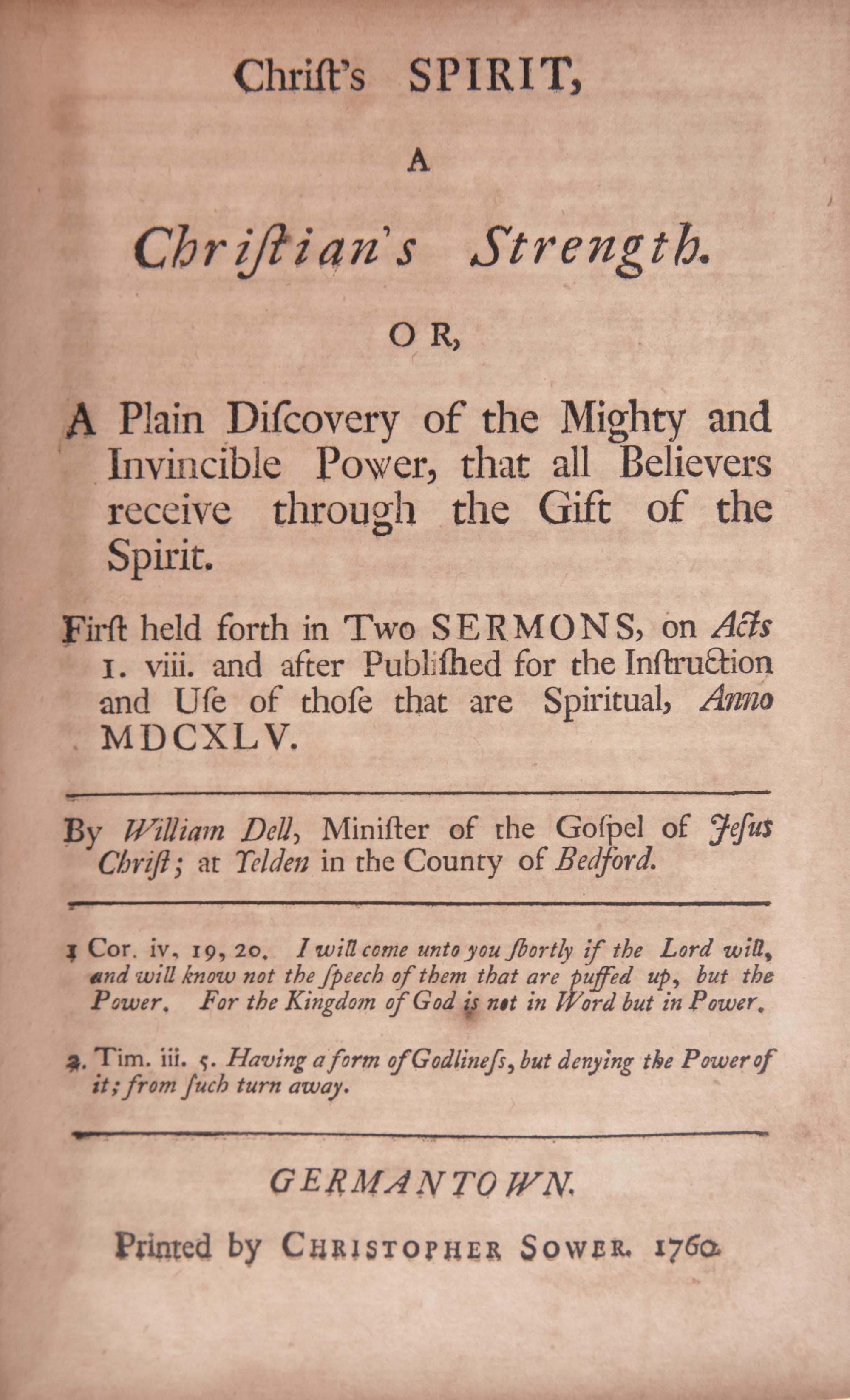 [Americana] [Franklin, Benjamin] [Benezet, Anthony]. Sammelband of Four Religious and Anti-Slavery Tracts
