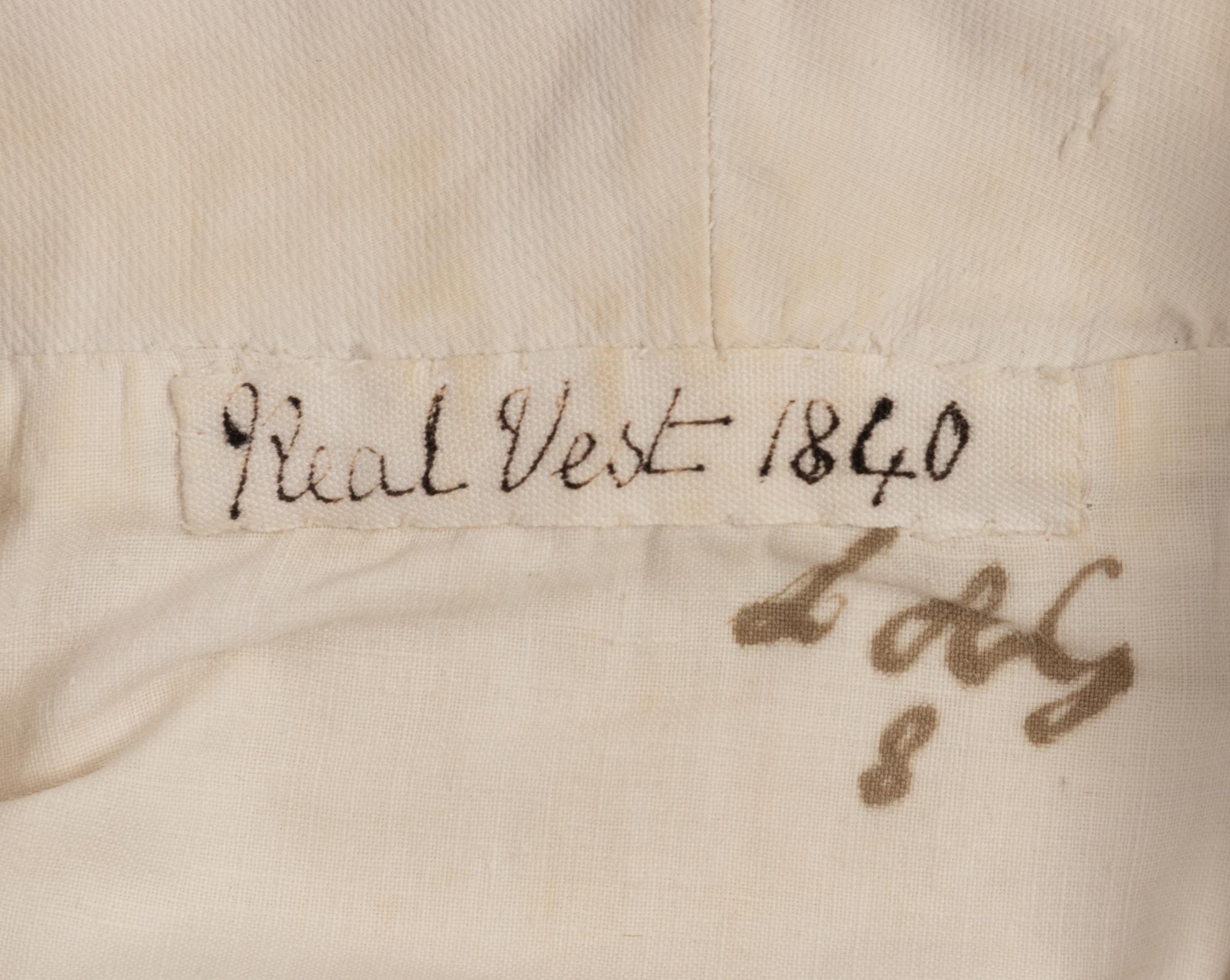 Three Men's 19th Century Waistcoats/Vests, 1840-50