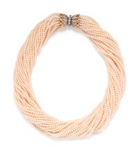TIFFANY & CO., SCHLUMBERGER, CULTURED PEARL AND DIAMOND TORSADE NECKLACE
