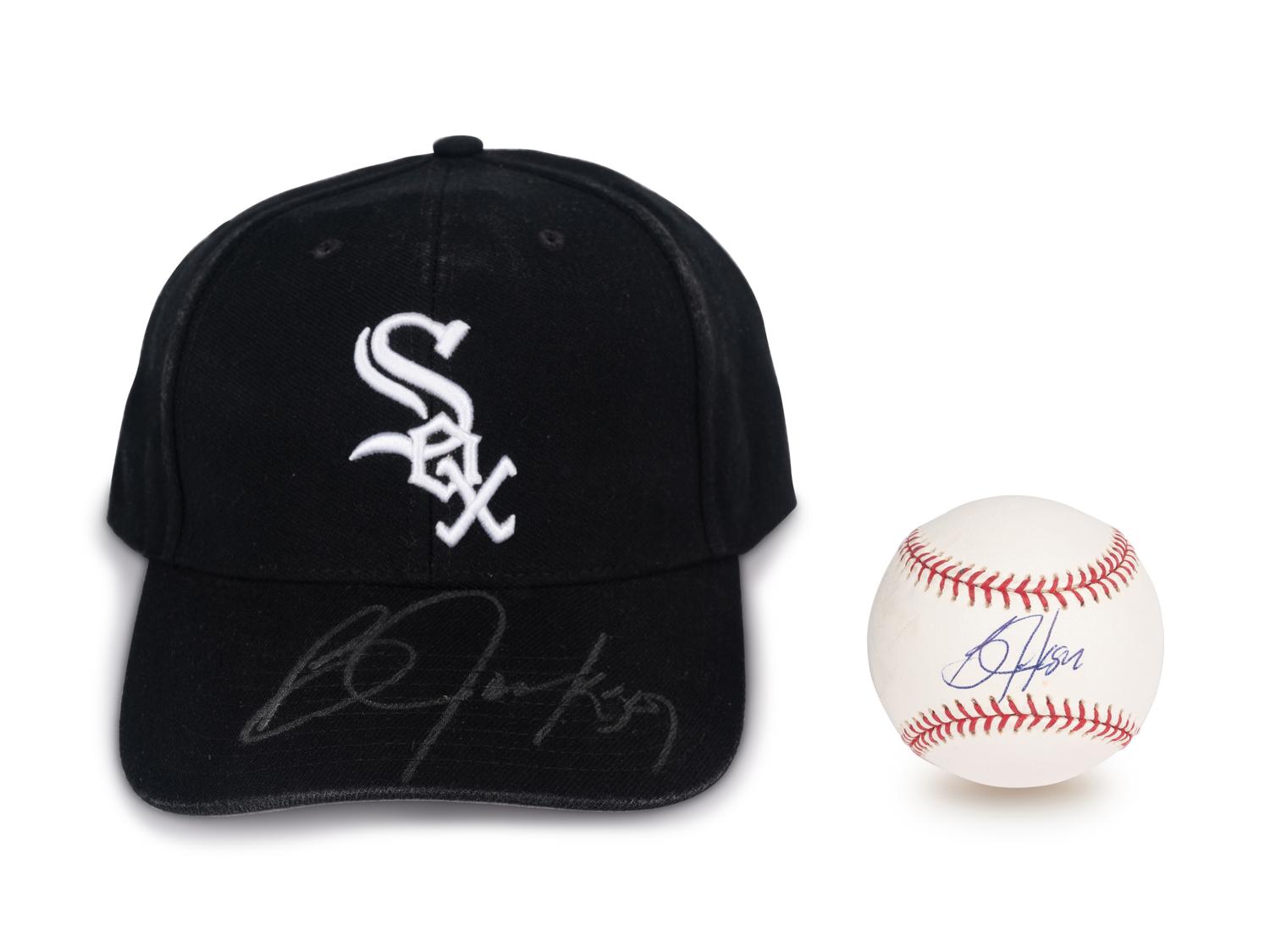 A Bo Jackson Signed Autograph Baseball and Chicago White Sox Hat (Beckett Authentication Services BAS Certified),