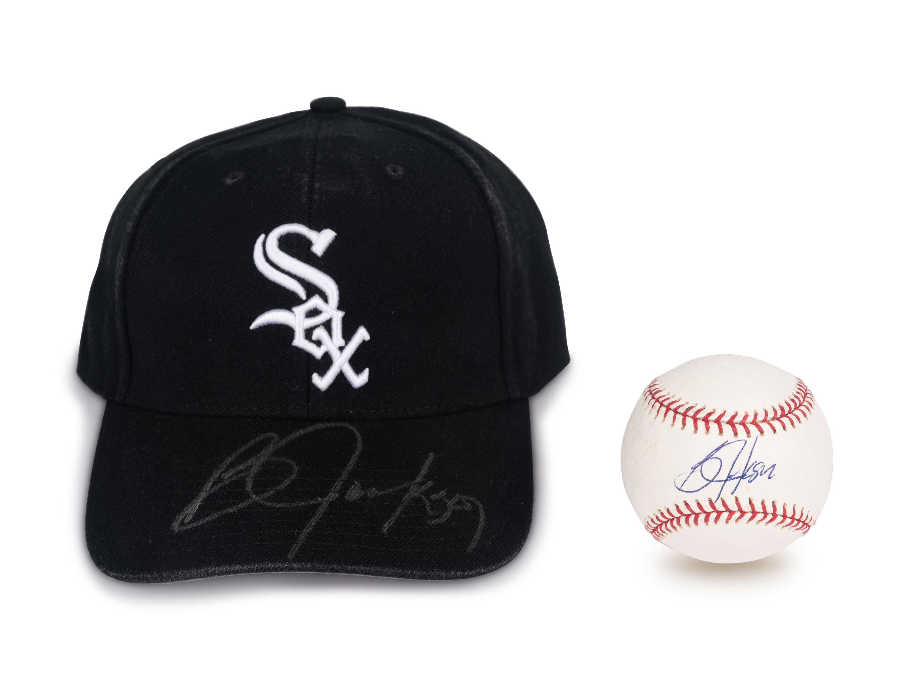 A Bo Jackson Signed Autograph Baseball and Chicago White Sox Hat (Beckett Authentication Services BAS Certified),