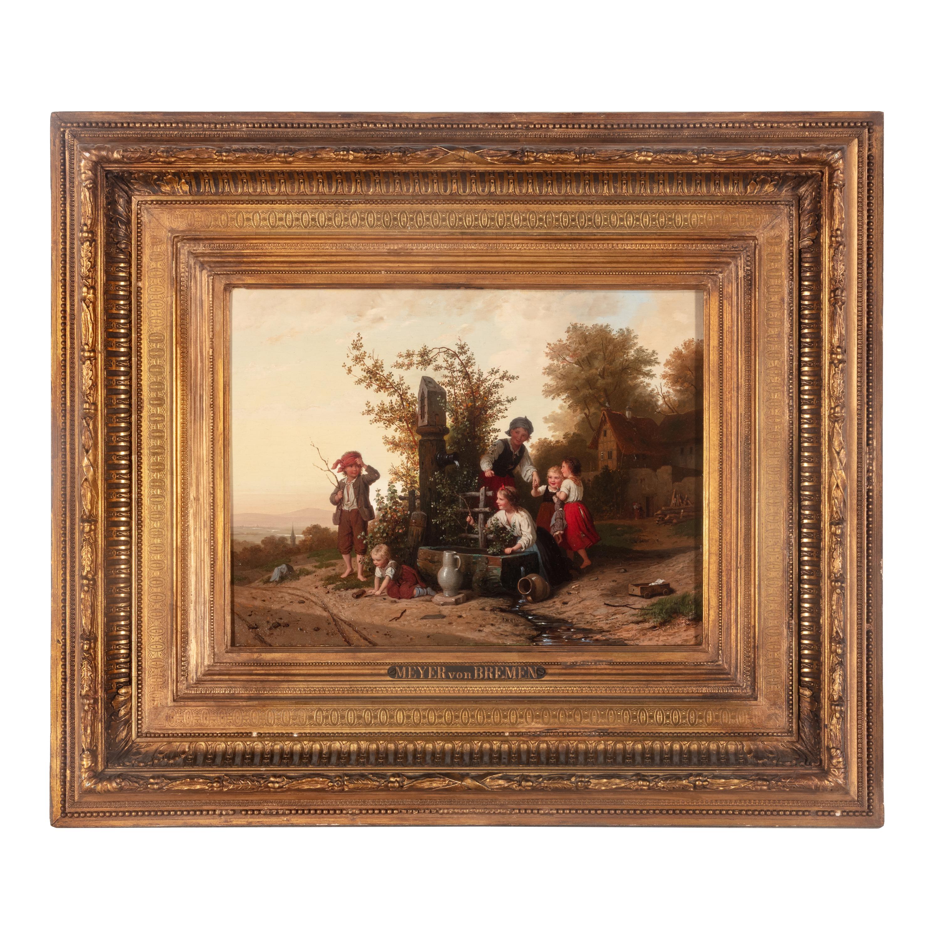 Johann Georg Meyer von Bremen (German, 1813-1886) — Blind Man's Bluff, 1871