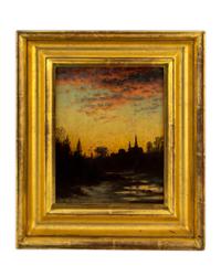 Church at Sunset, Hyde Park, Massachusetts