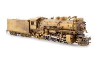 A United Scale Models Brass HO-Gauge 2-8-2 Locomotive and Tender
