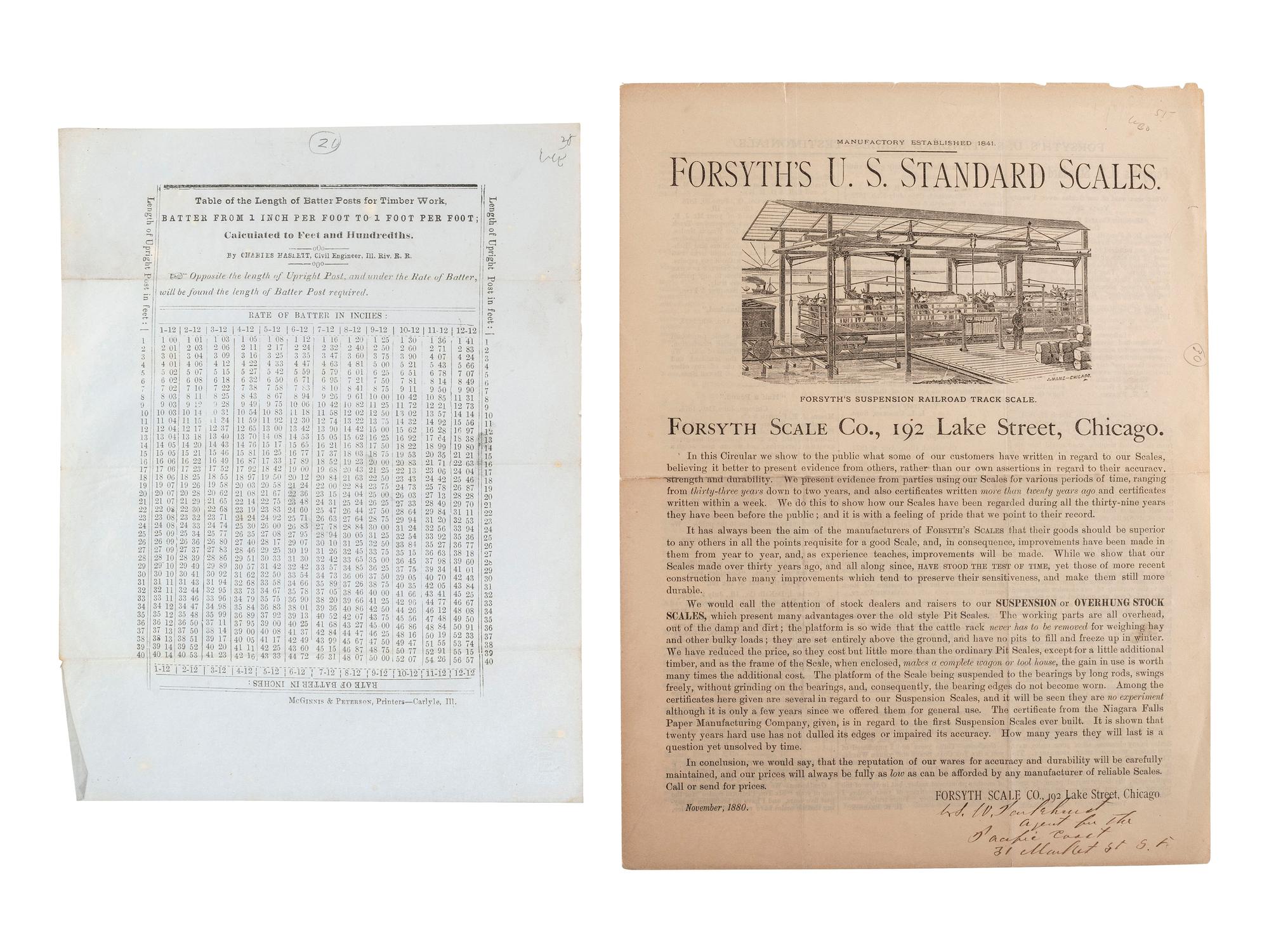 [ADVERTISING]. A group of 19th-century broadsides, handbills, and other advertising-elated ephemera.