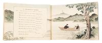 EDWARDS, OSMAN. Residential Rhymes. Tokyo, n.d. [c. 1900] with 22 color woodblocks on crepe paper.