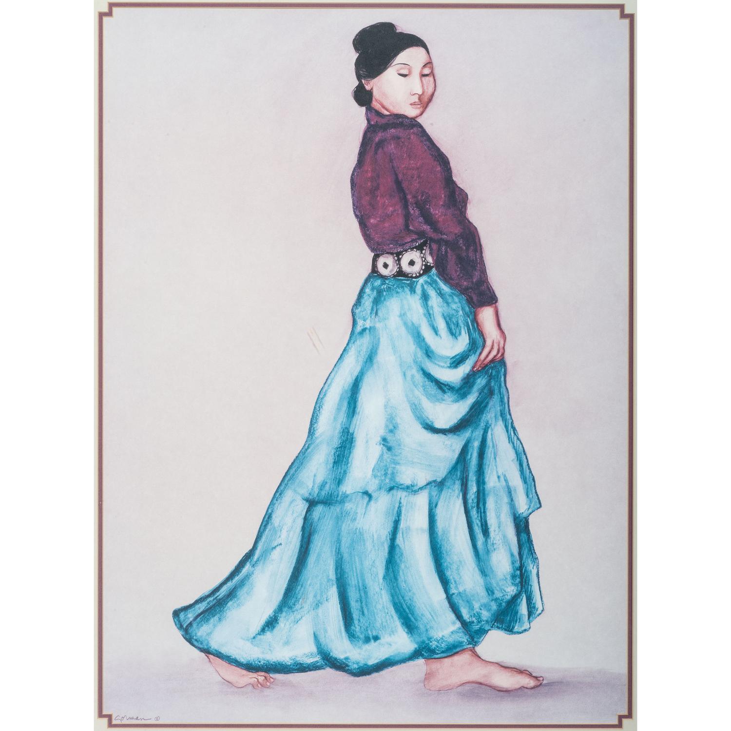 Maiden with Blue Skirt