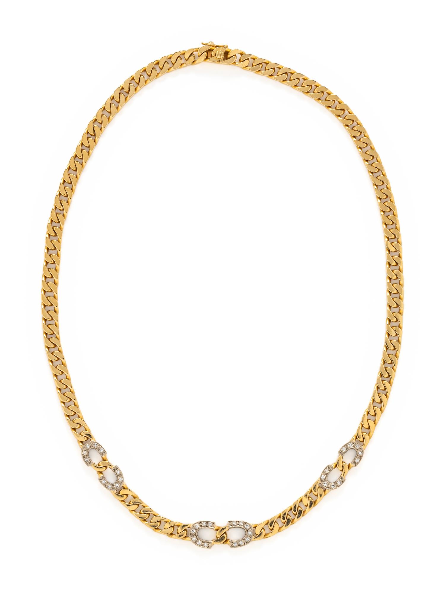BICOLOR GOLD AND DIAMOND NECKLACE