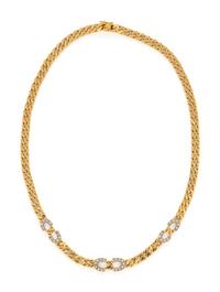 BICOLOR GOLD AND DIAMOND NECKLACE