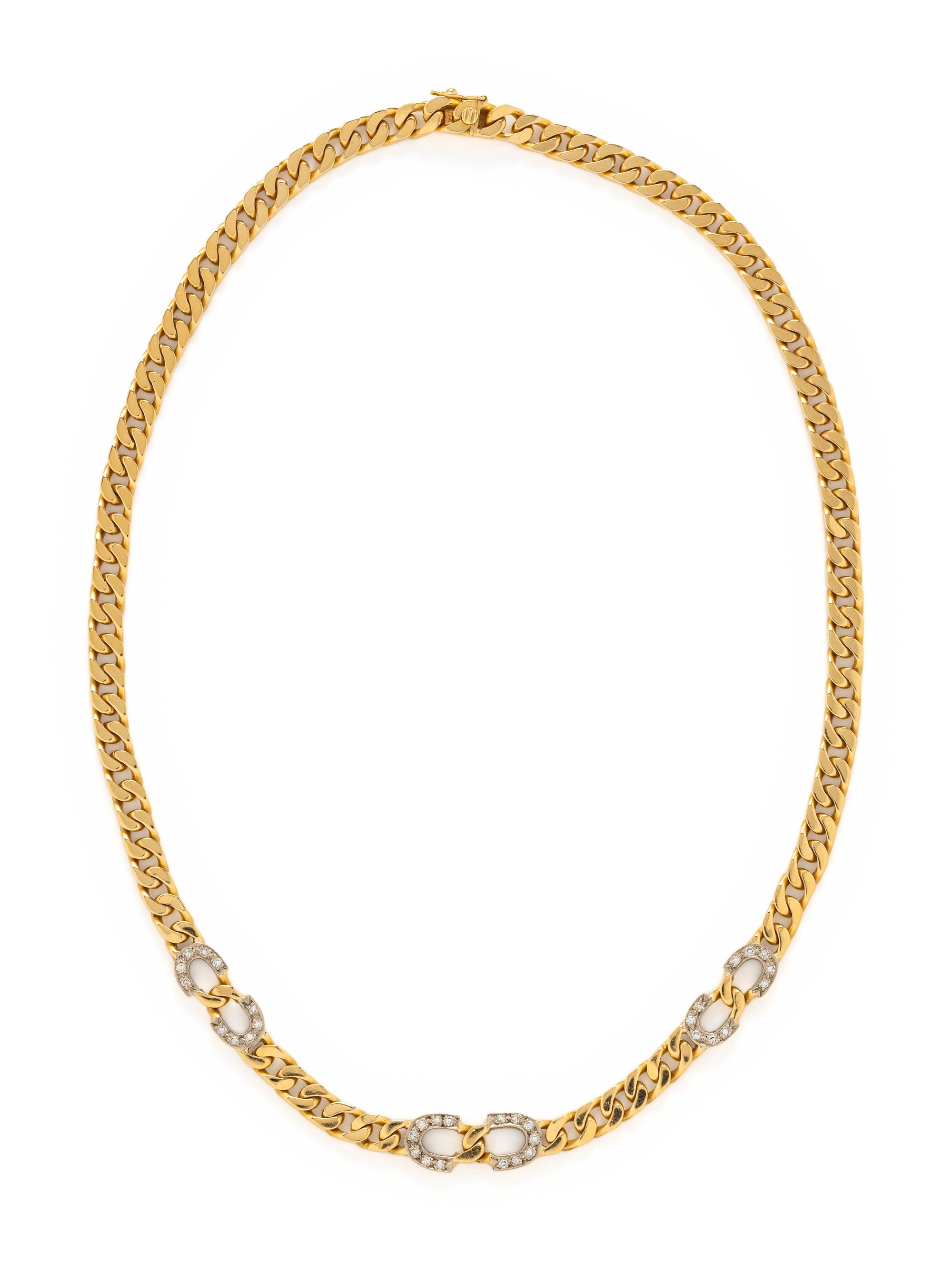 BICOLOR GOLD AND DIAMOND NECKLACE
