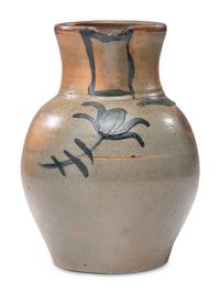 A Rare David Albright Cobalt Decorated 'Tulip' Pitcher