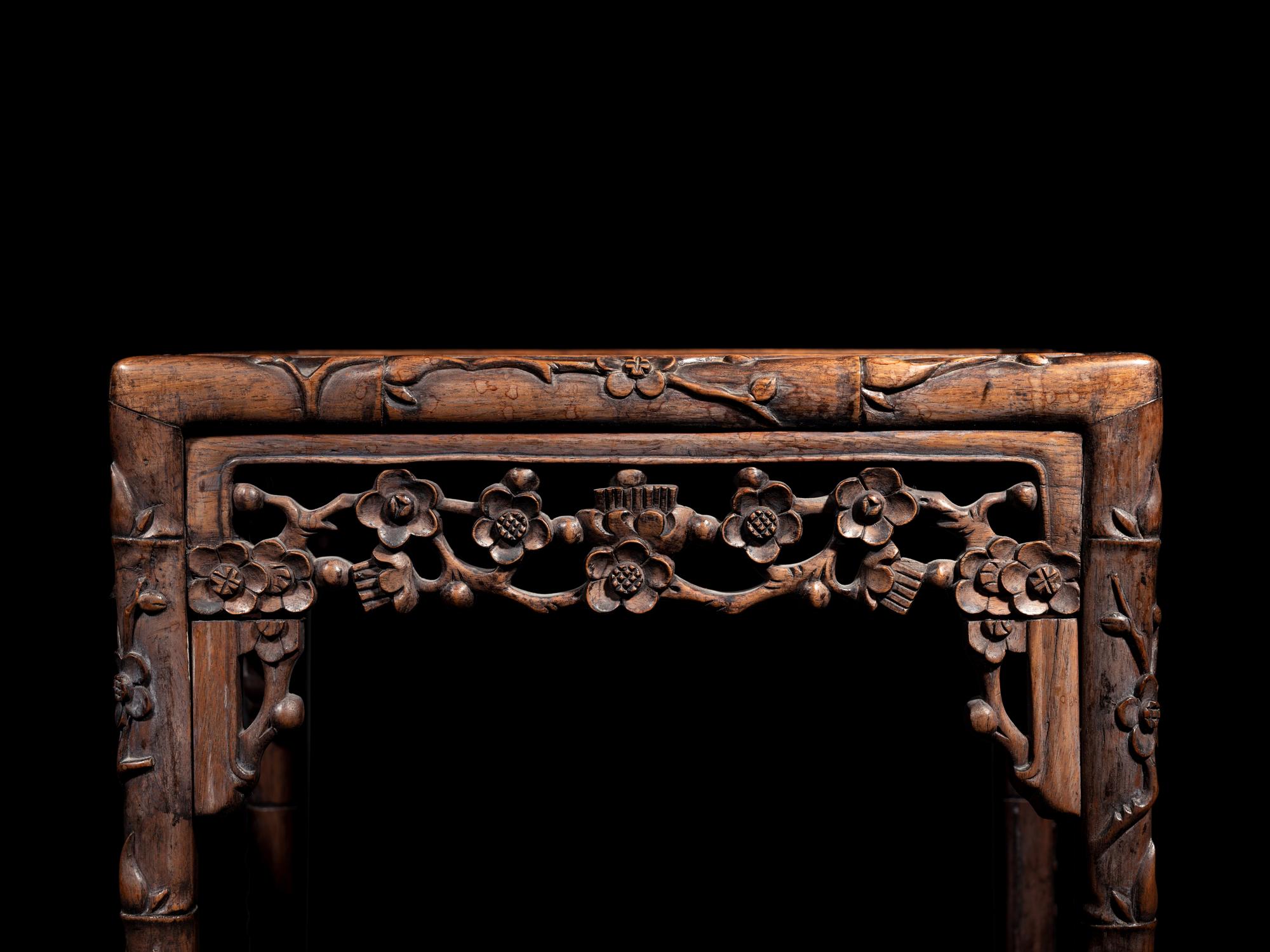 A Pair of Chinese Rosewood Stands