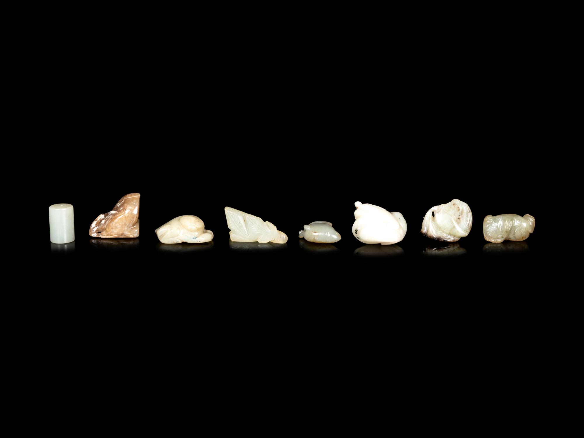 Eight Chinese Hardstone Articles