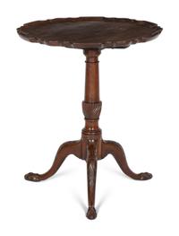 A George III Mahogany Tilt Top Candle Stand