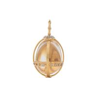 ROCK CRYSTAL AND DIAMOND PENDANT