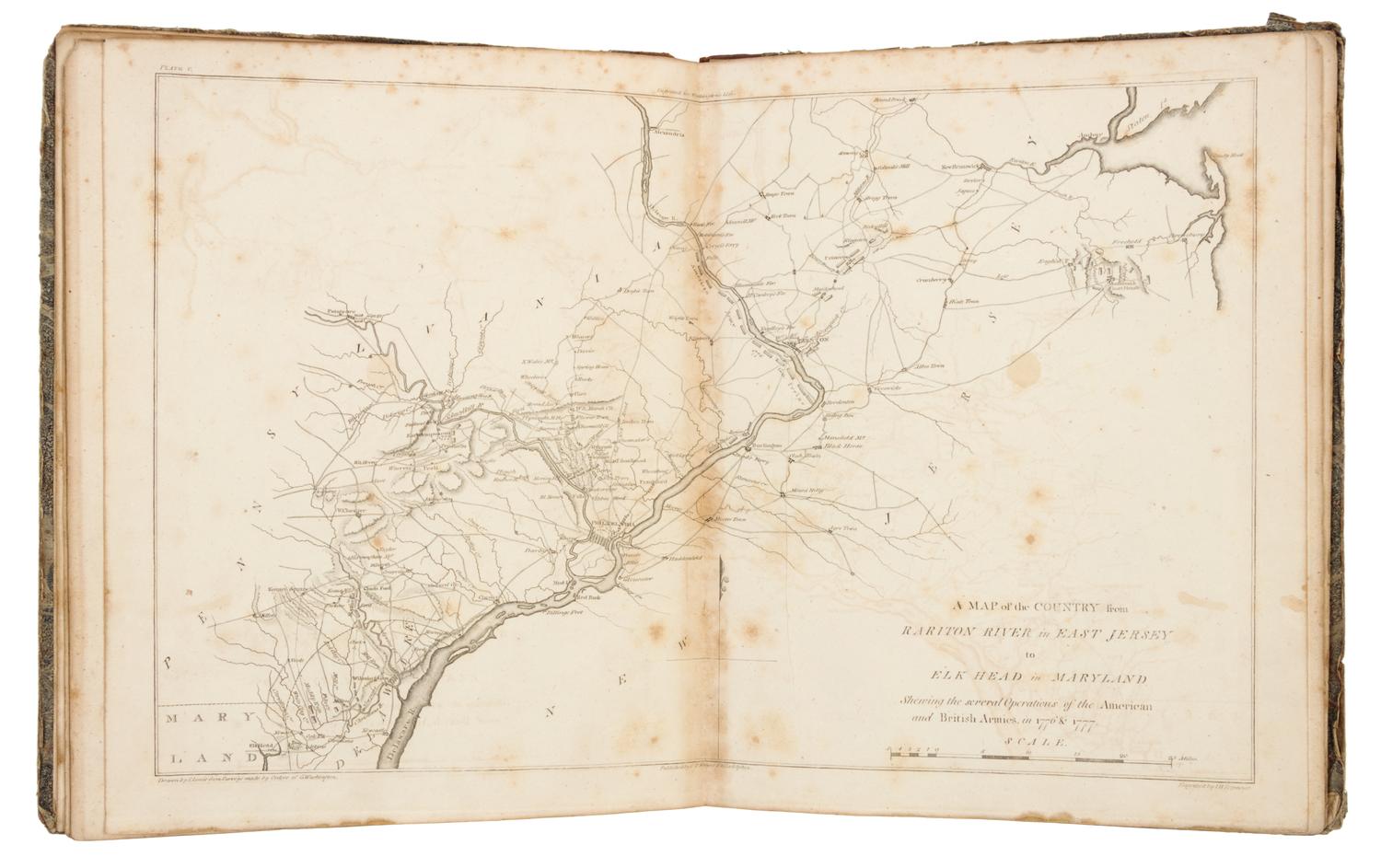 MARSHALL, John (1755-1835). The Life of George Washington: Maps and Subscribers' Names. Philadelphia: C.P. Wayne, 1807.