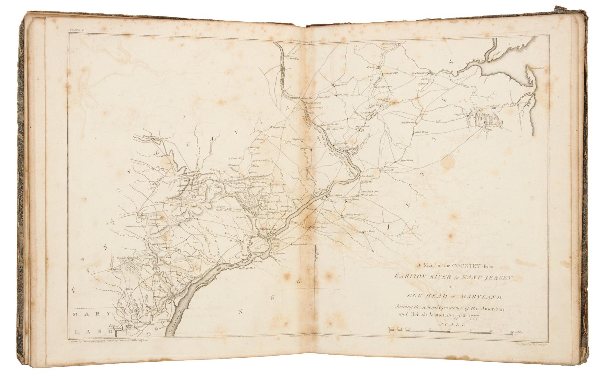 MARSHALL, John (1755-1835). The Life of George Washington: Maps and Subscribers' Names. Philadelphia: C.P. Wayne, 1807.