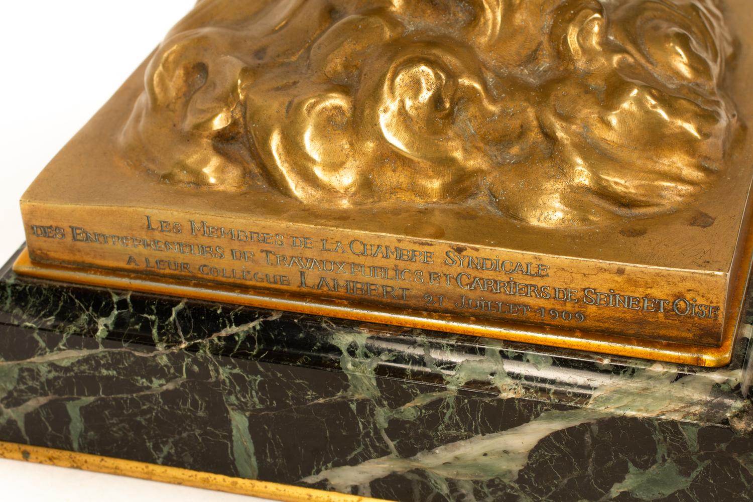 Paul Marie Ducuing (French, 1867-1949) Winged Victory gilt bronze, cast by Barbedienne