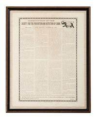 [CRIME & PUNISHMENT]. Constitution of Society for the Prevention and Detection of Crime . Organied at North Bridgton, December 31, 1814. Portland, ME: B. Thurston & Co., [second half of the 19th century].