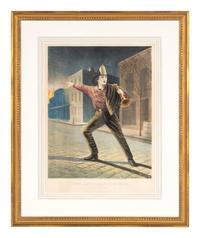 CURRIER and IVES, publishers -- After Louis Maurer. A group of 4 prints from the American Fireman series, comprising:
