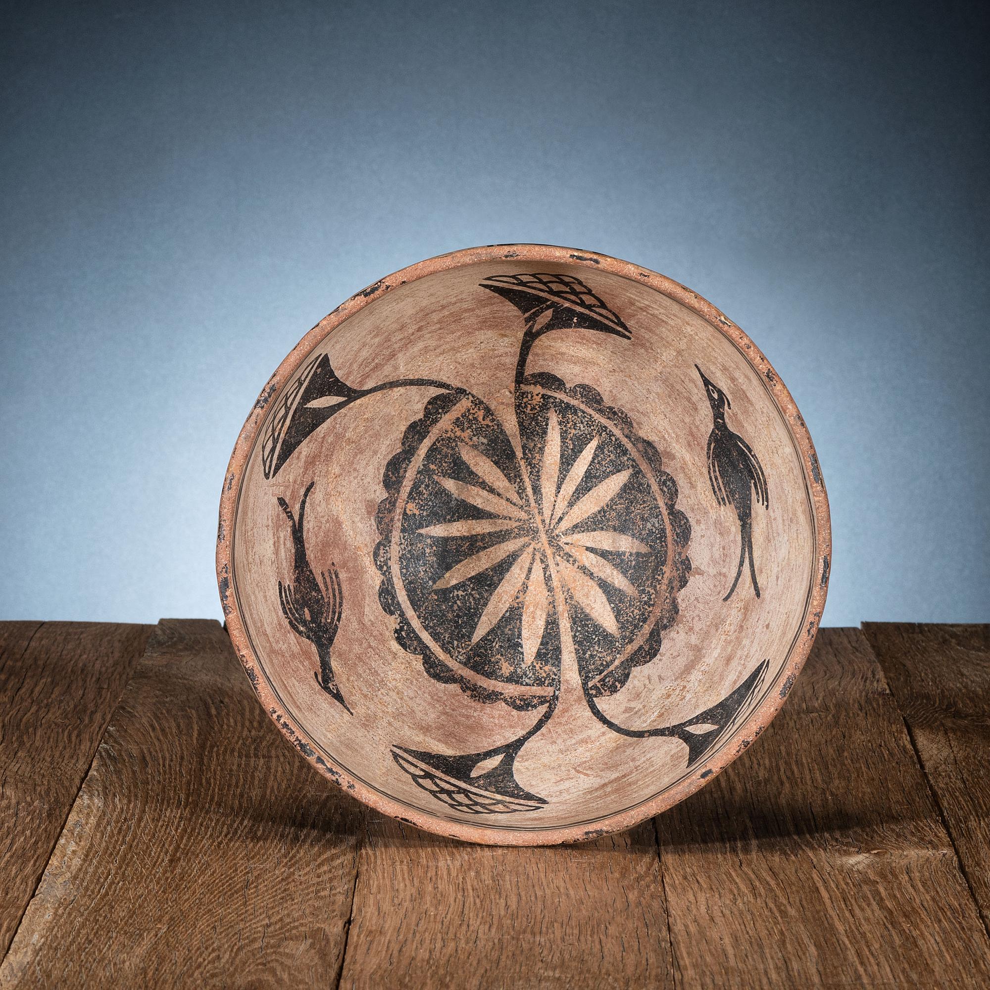 Cochiti Pottery Bowl, with Birds