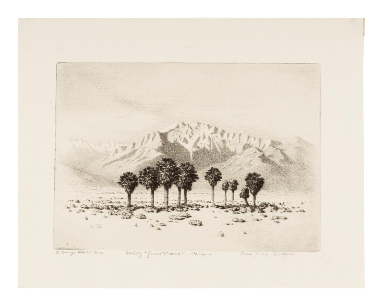 Three Works: Oasis of Seven Palms, Calif-, Palm Springs and Palm Canyon near Palm Springs