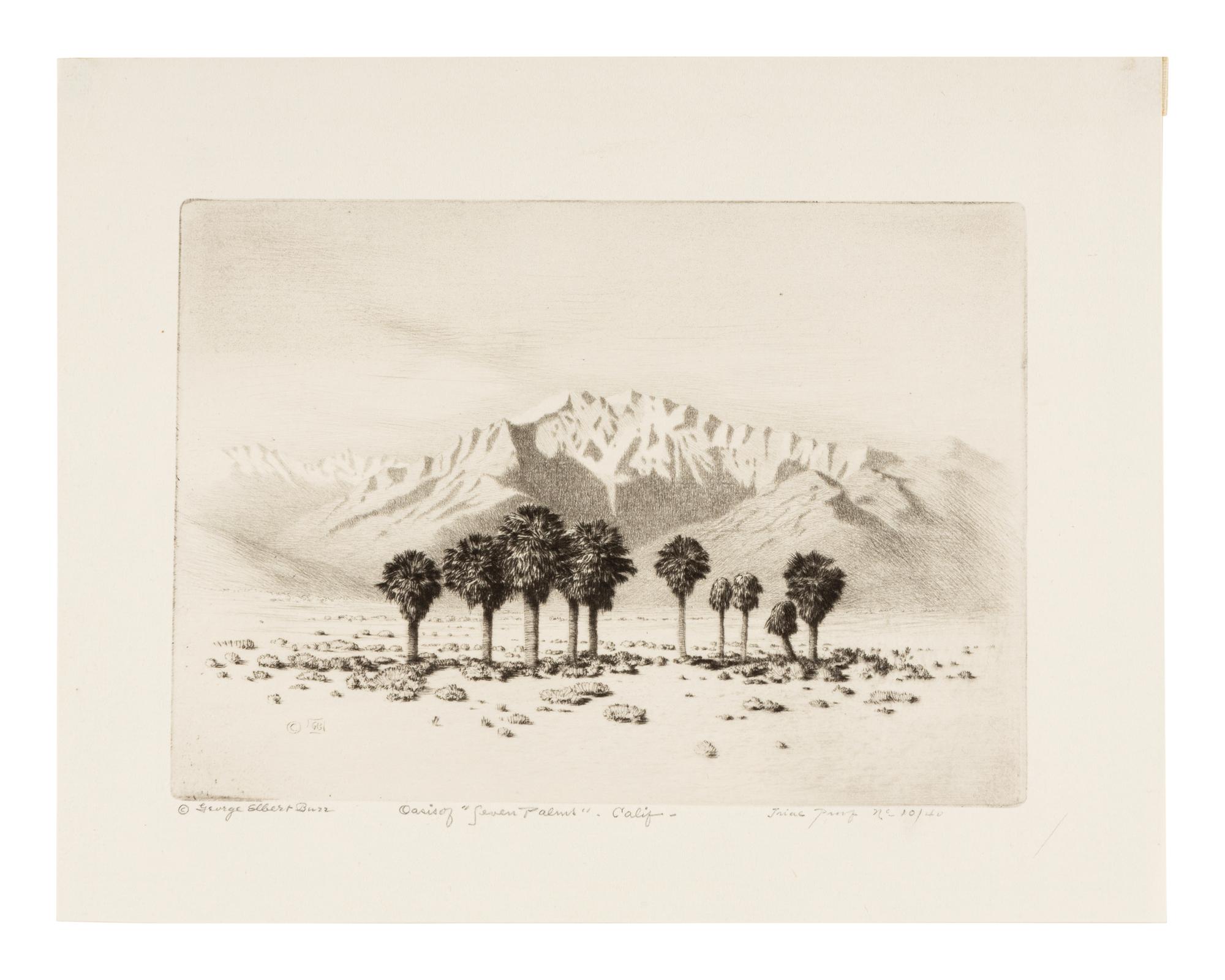 Three Works: Oasis of Seven Palms, Calif-, Palm Springs and Palm Canyon near Palm Springs