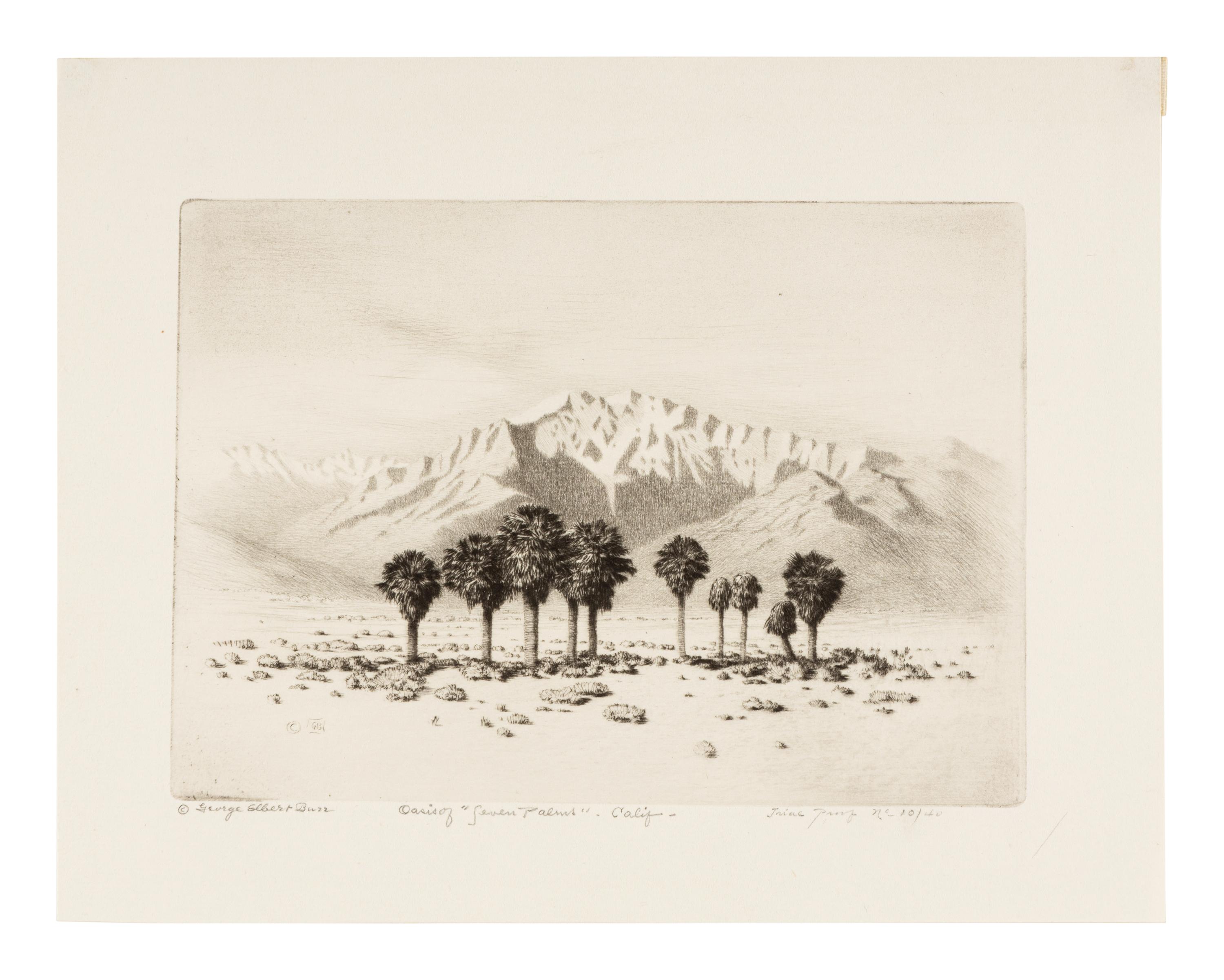 Three Works: Oasis of Seven Palms, Calif-, Palm Springs and Palm Canyon near Palm Springs