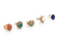 COLLECTION OF YELLOW GOLD RINGS