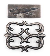 Navajo Sandcast Sterling Silver Belt Buckle, PLUS