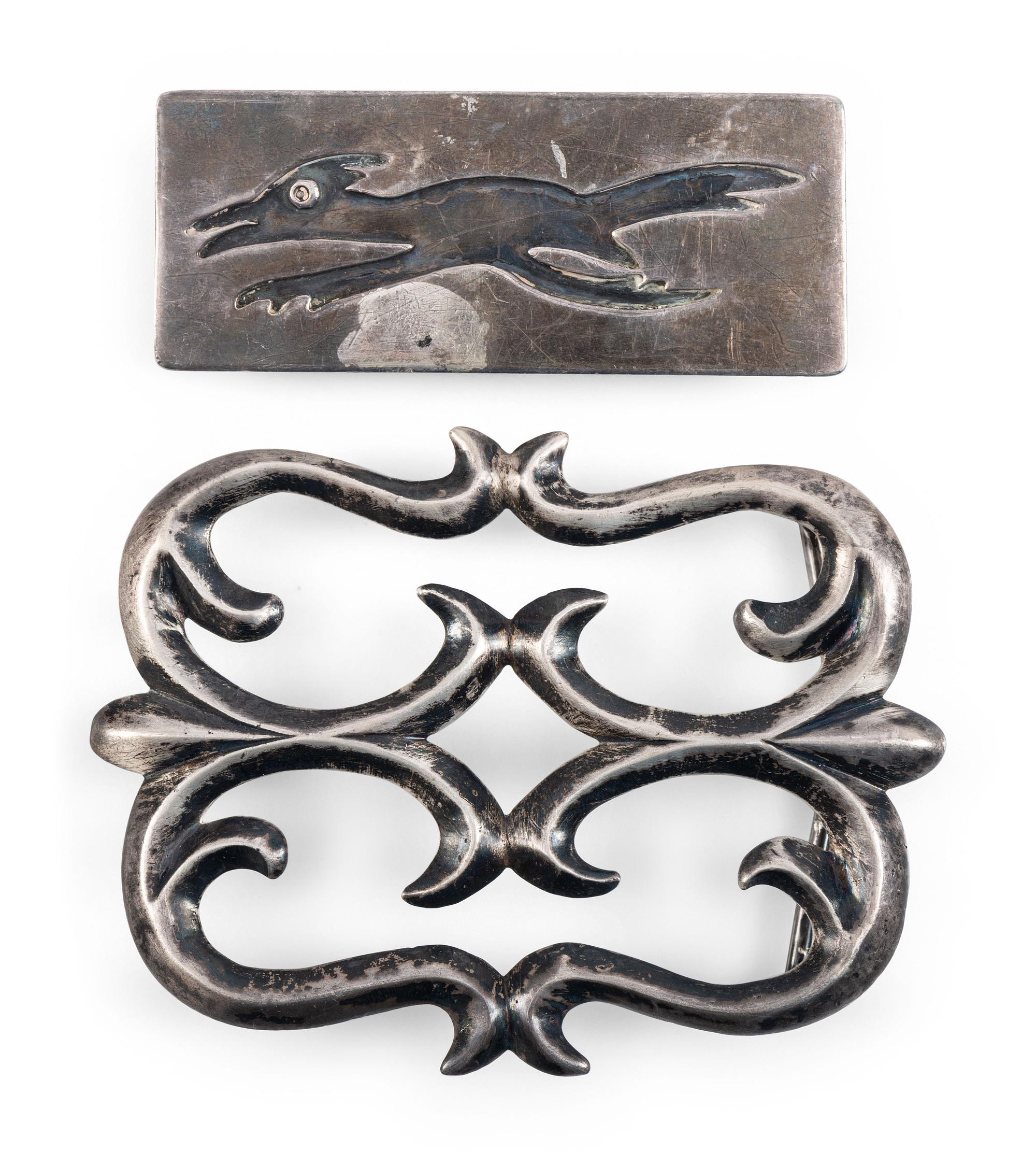 Navajo Sandcast Sterling Silver Belt Buckle, PLUS