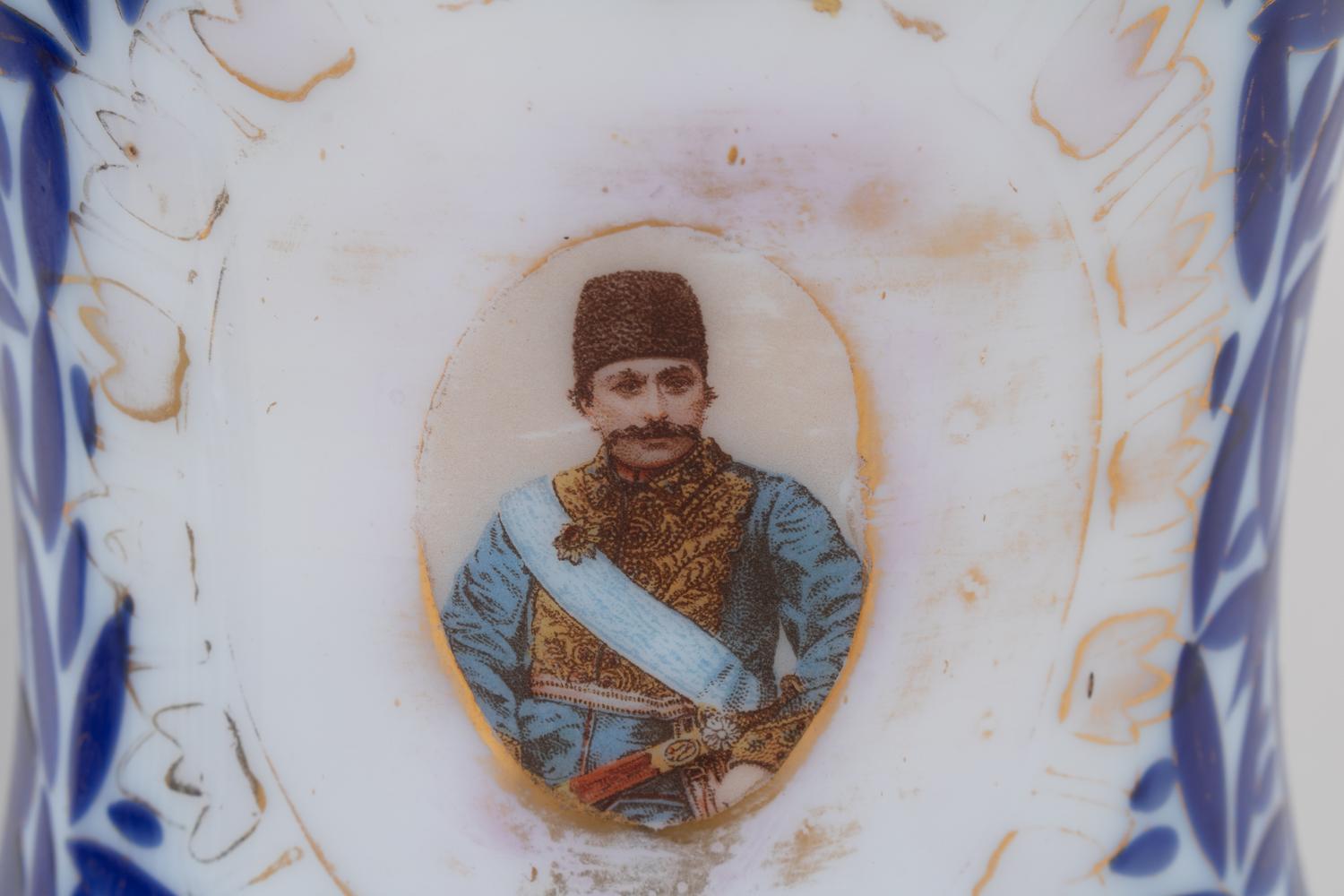 A Pair of Persian Market Opaline Glass Oil Lamps