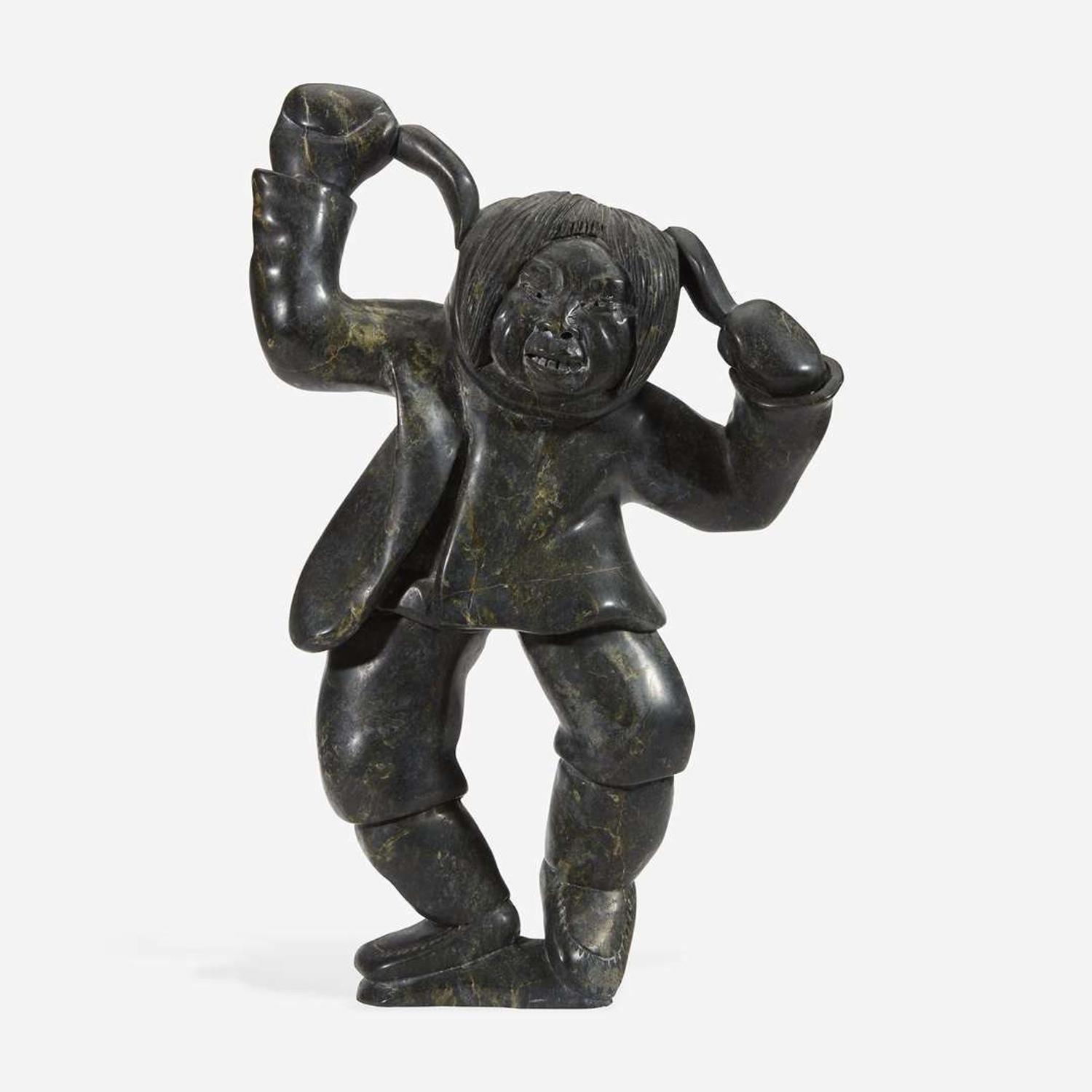 Kiawak Ashoona (1933-2014), Quivio Boy Cape Dorset, Nunavit, Canada, circa 1990