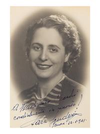 [20TH-CENTURY OPERA SINGERS]. A group of 6 photographs of opera singers from the 1940s, most signed and inscribed, comprising images of: