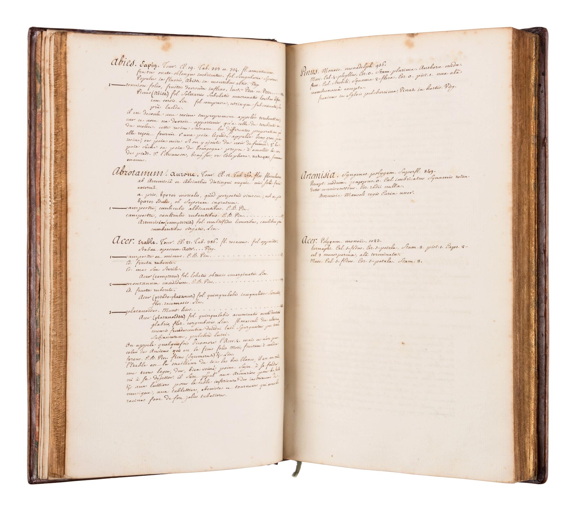 [MANUSCRIPT - BOTANICAL] -- [VAILLANT, Sébastien (1662-1759)]. MÉRAT, Laurent Germain (1712-1790). "Botanicum parisiense, operis majoris prodituri prodromus." [France]: n.p., n.d.