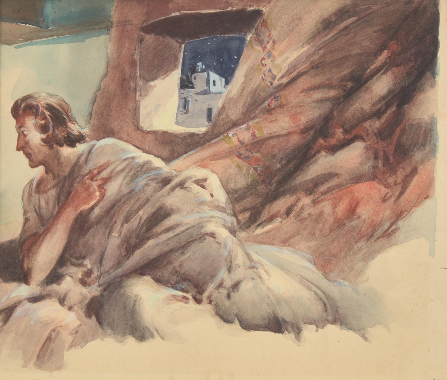 Biblical Figure in an Interior