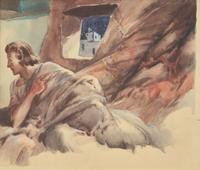 Biblical Figure in an Interior