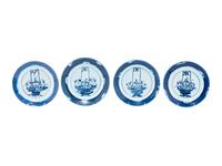 A Set of Four Chinese Blue and White Porcelain Plates