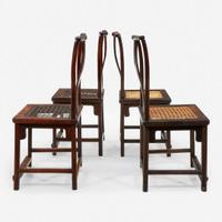 Four Chinese hardwood side chairs 硬木椅子四件 18th/19th century ???????
