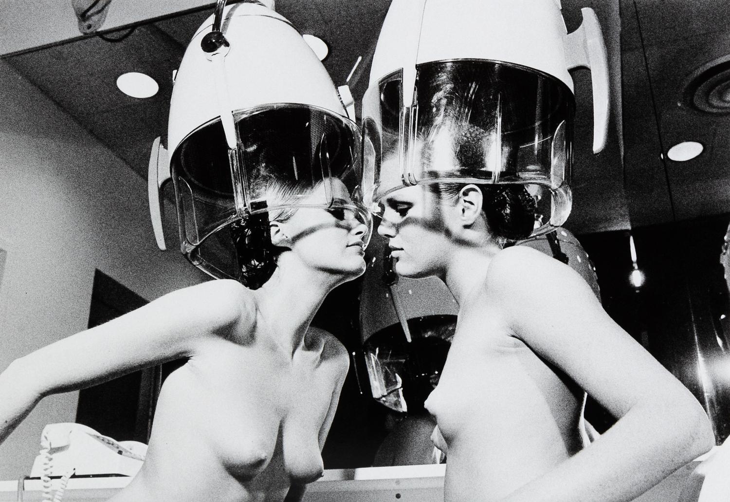 Helmut Newton, (Australian/German, 1920-2004), Patti Hansen & Winnie Hollman for Zavier Coiffures, 1976