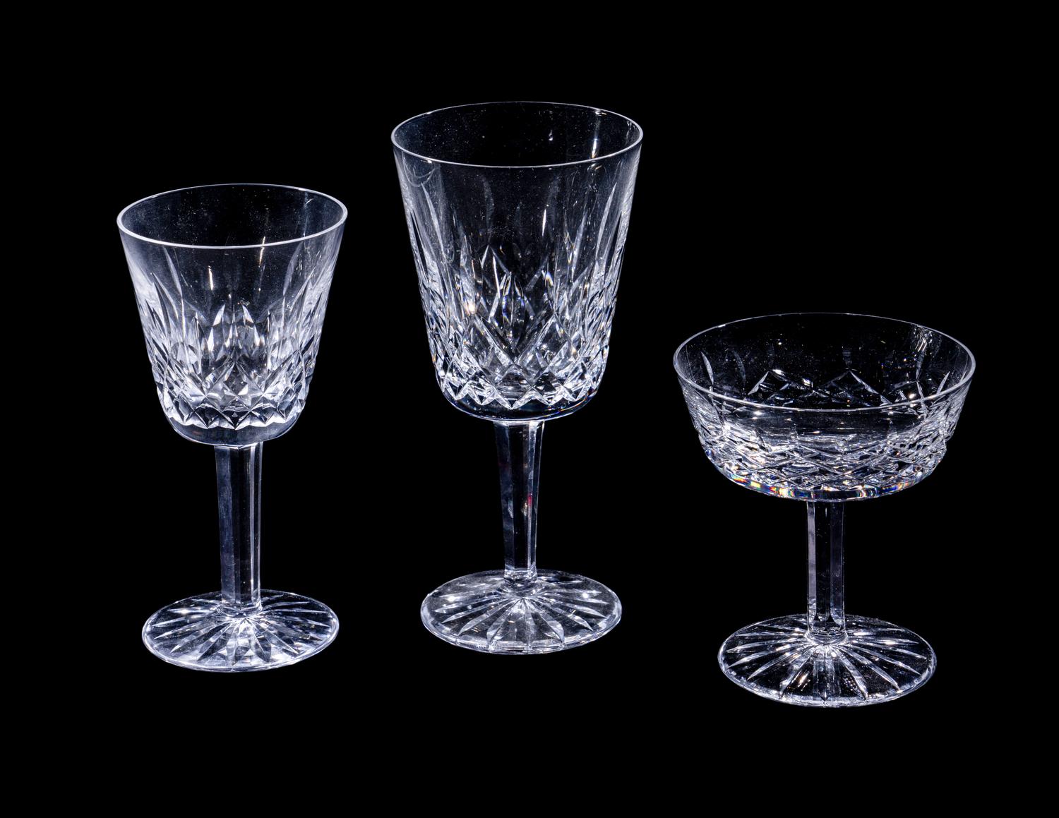 A Waterford Lismore Glass Stemware Service