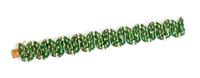 An 18 Karat Yellow Gold, Enamel and Diamond Bracelet, French, 53.60 dwts.