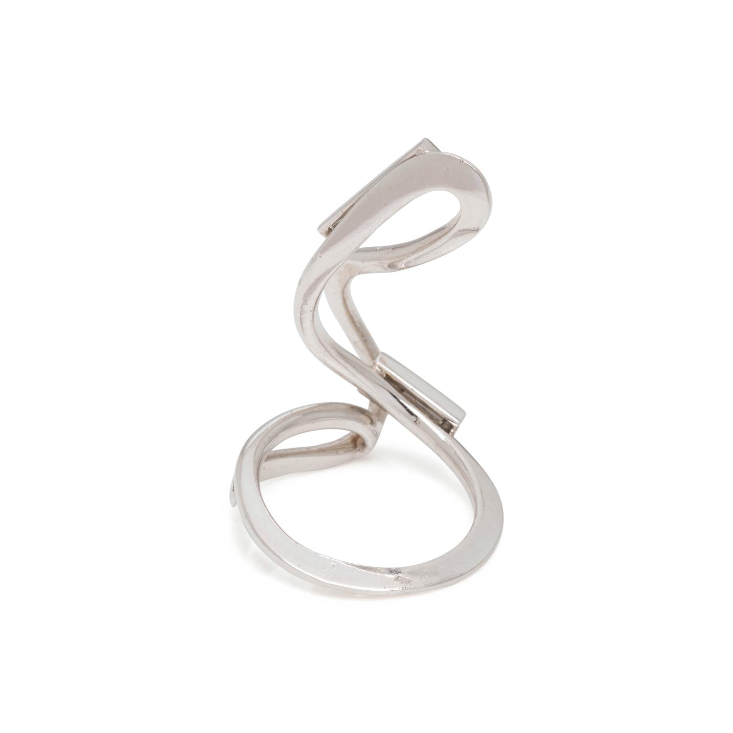FRENCH, WHITE GOLD AND DIAMOND RING