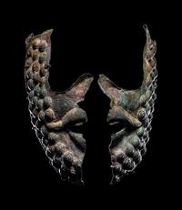 Two Greek Bronze Cheek Pieces