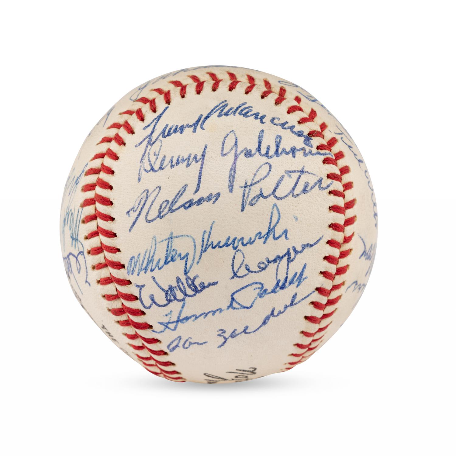 A 1944 St. Louis Cardinals and St. Louis Browns World Series Reunion Signed Baseball (Beckett Authentication Services Letter of Authenticity)