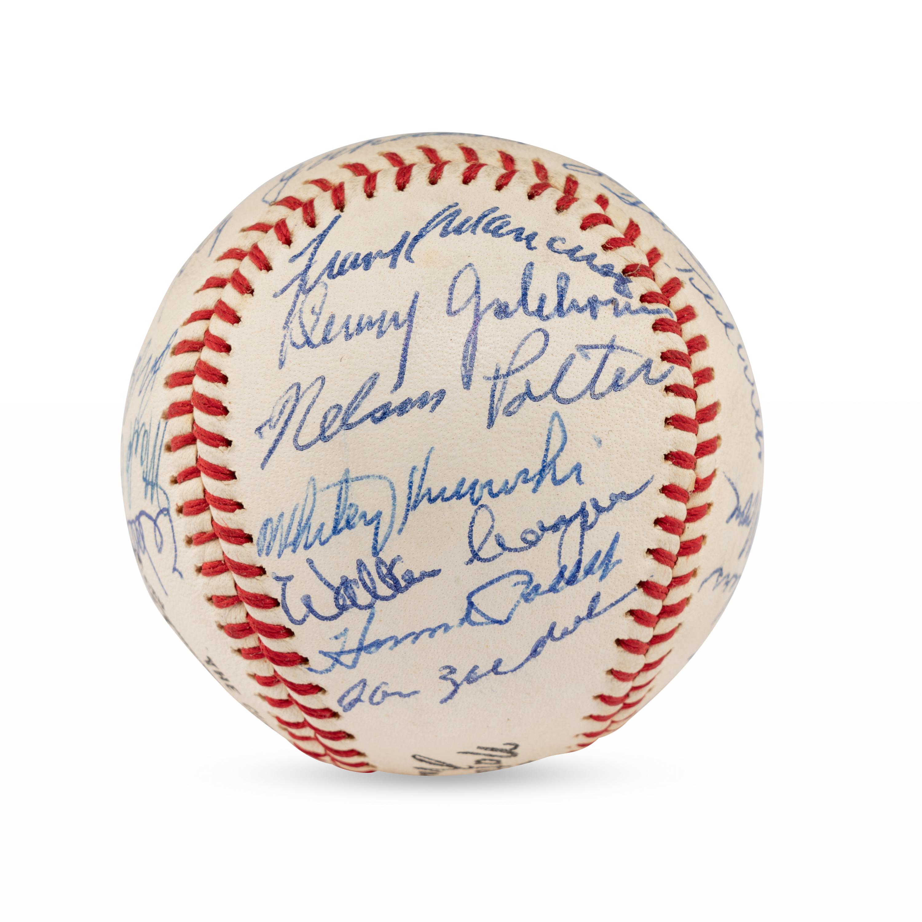 A 1944 St. Louis Cardinals and St. Louis Browns World Series Reunion Signed Baseball (Beckett Authentication Services Letter of Authenticity)