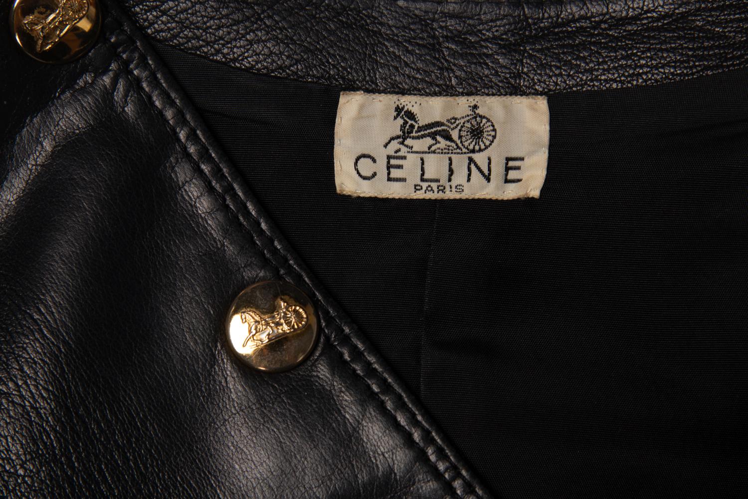 Celine Leather Vest, 1970s