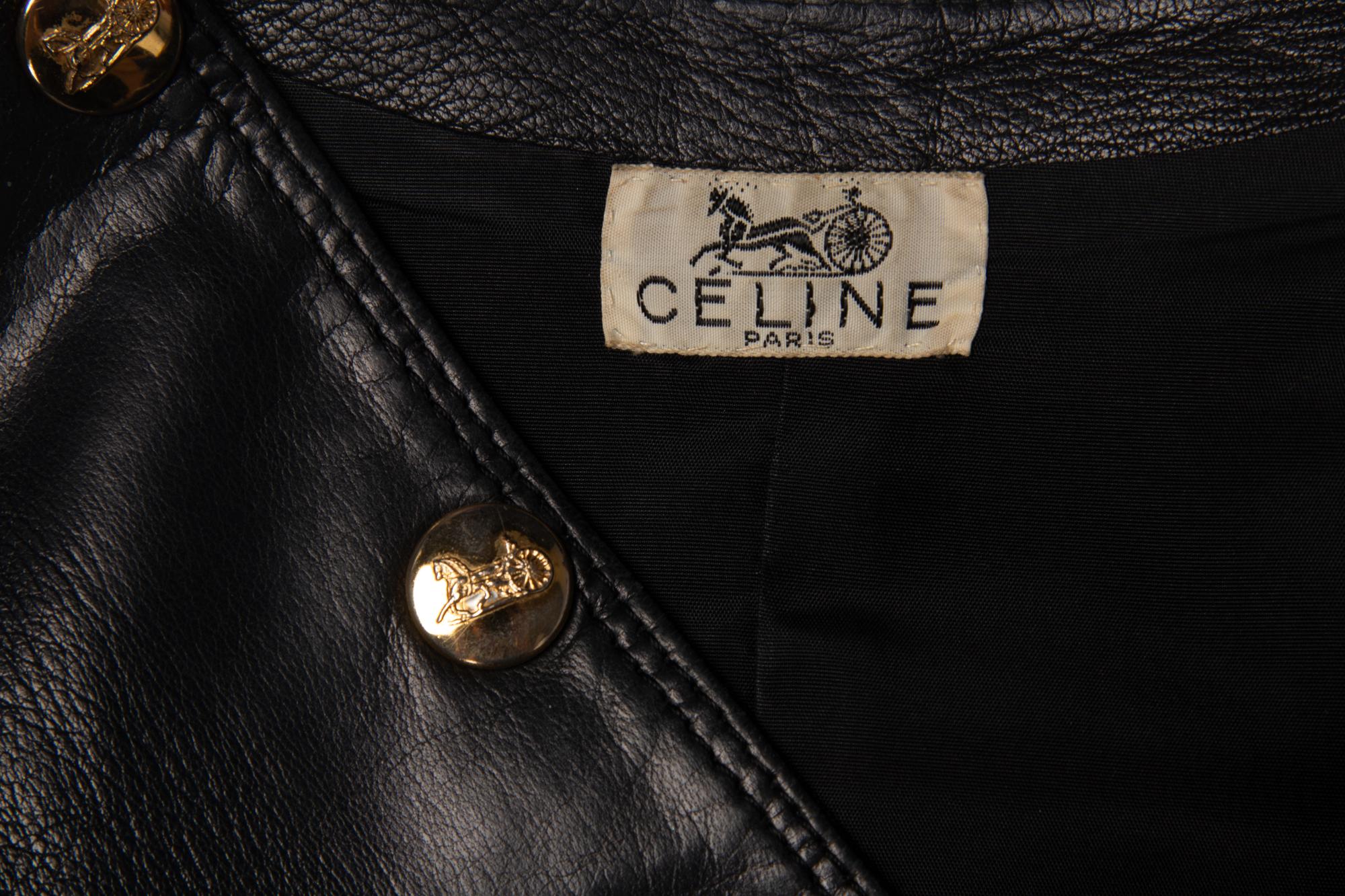 Celine Leather Vest, 1970s
