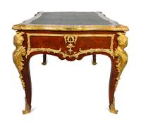 A Louis XV Style Gilt Bronze Mounted Kingwood Bureau Plat