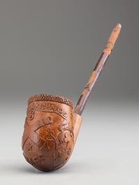 [CIVIL WAR]. Folk art carved pipe identified to Orren Clark Richards, 3rd Massachusetts Light Artillery.